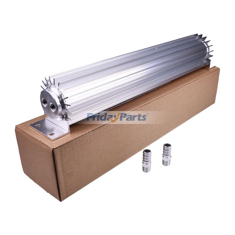 Universal 15" Aluminum Dual Pass Transmission Trans Cooler with 1/4" NPT Fitting