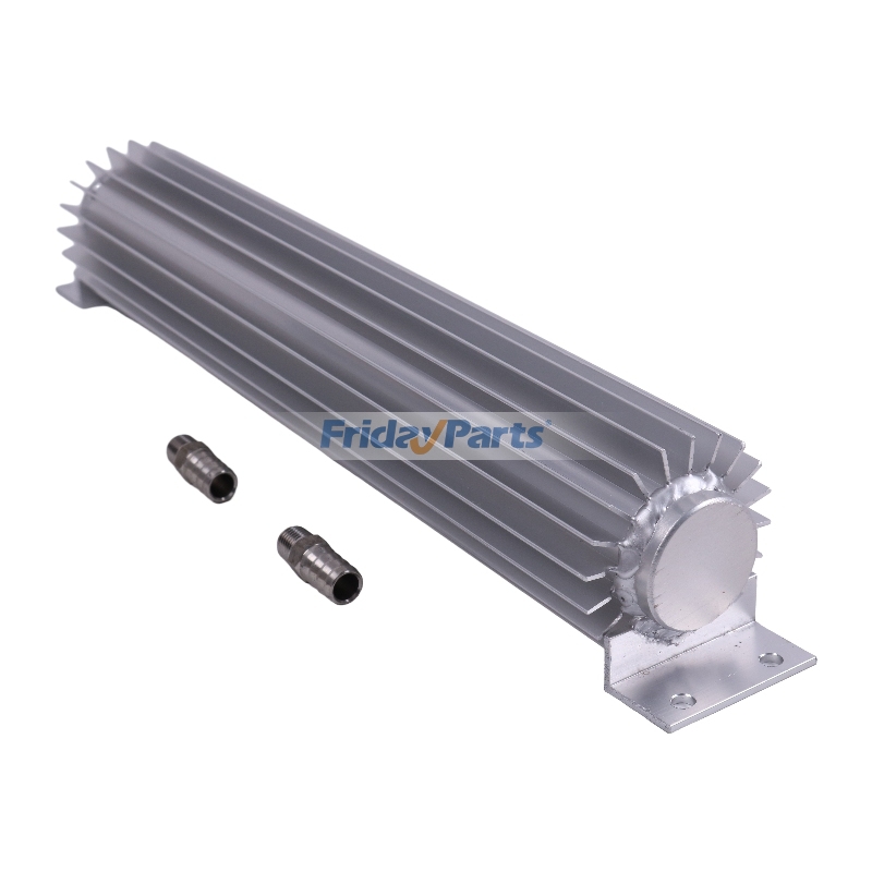 Refroidisseur de transmission universel à double passage en aluminium de 15 pouces avec raccord NPT de 1/4"