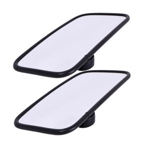 2 Pieces Large Size 7" x 12" Universal Combine Farm Tractor Mirror for Case IH John Deere Massey Ferguson New Holland Challenger White AGCO
