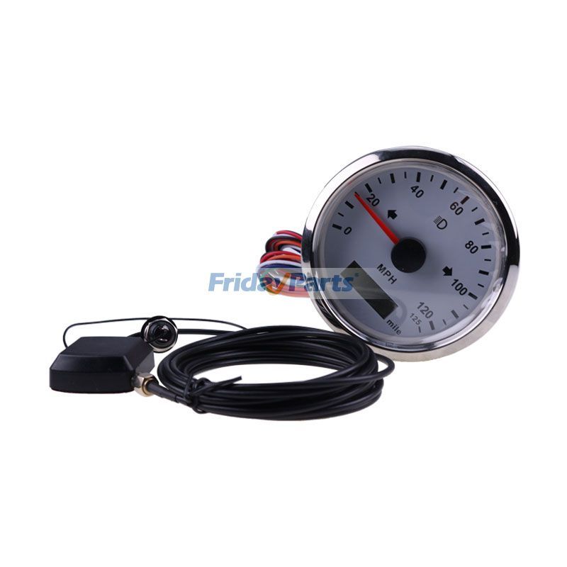 Universal GPS Speedometer 125MPH Odometer Adjustable for Boat Car Truck Motorcycle 3 3/8 12V 24V with Backlight