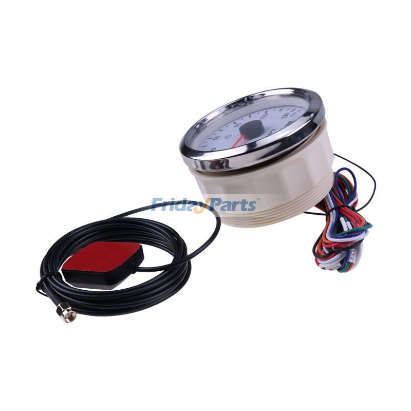 FridayParts Universal GPS Speedometer 125MPH Odometer Adjustable for Boat Car 3 3/8 12V 24V with Backlight
