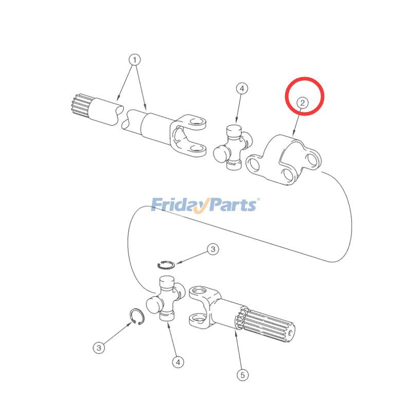 FridayParts Universal Joint for Ford New Holland