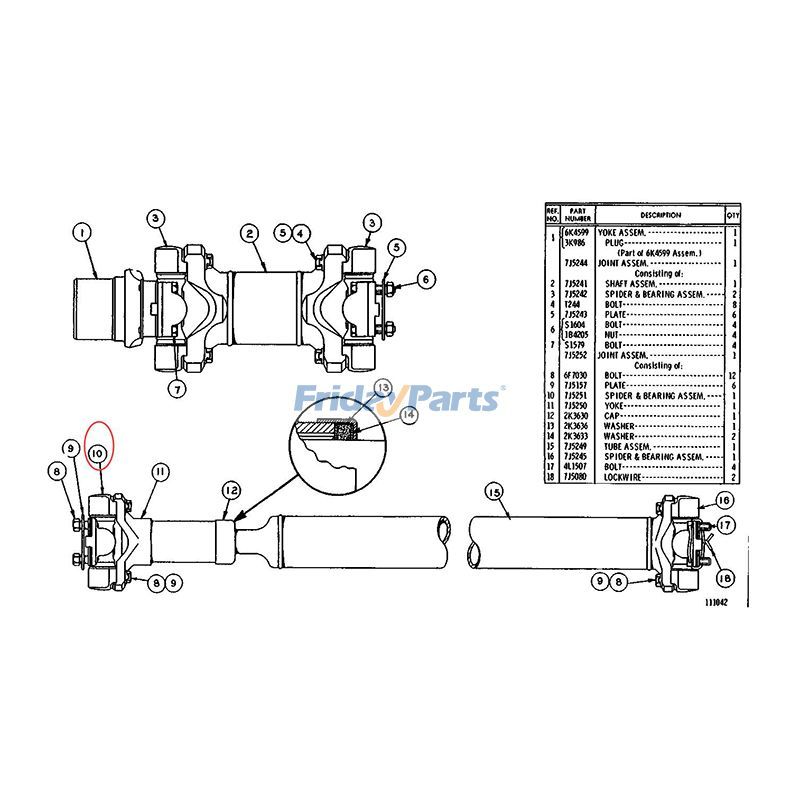 Spinnen- und Lagerbaugruppe CATfür Traktor