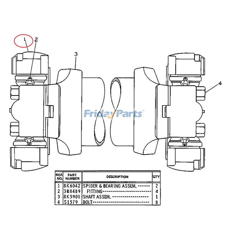 Spider & Bearing Assemblyerpillar CAT Track for Skidder
