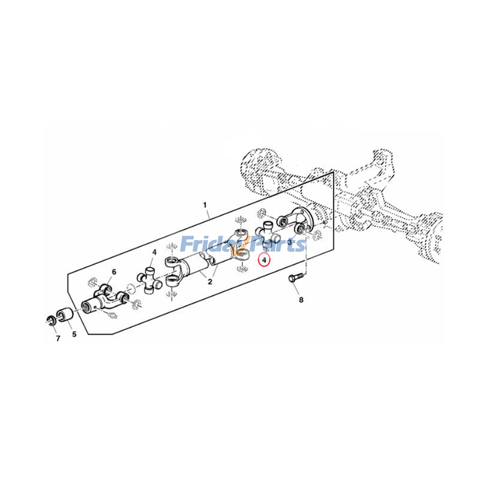 エンジン,トラクター ユニバーサルジョイントクロス
