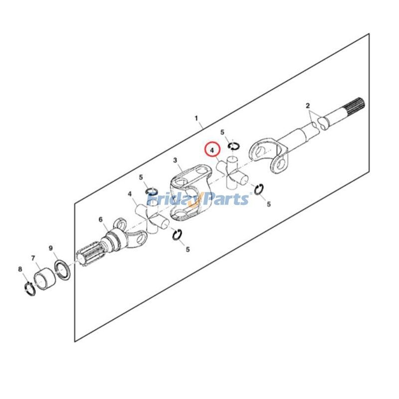Universal Joint Cross RE212902 AL71316 for John Deere 5045E 5065E 5075E ...