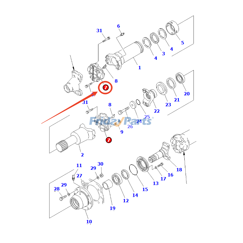 Universal Joint Spider for Compactor,Dozer,Loader