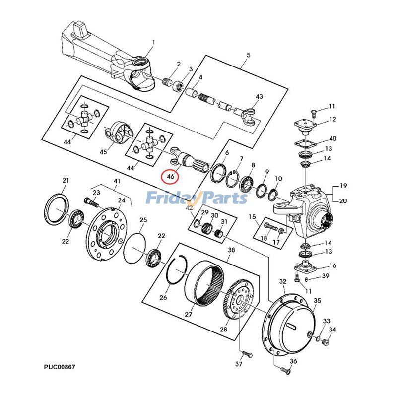 FridayParts Kreuzgelenkgabel
