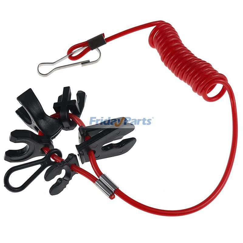 FridayParts Universeller Sicherheits-Notausschalter mit 7 Schlüsseln und Trageband für Bootsmotoren von Johnson, Evinrude, Mercury, Yamaha, Suzuki, Tohatsu, Honda