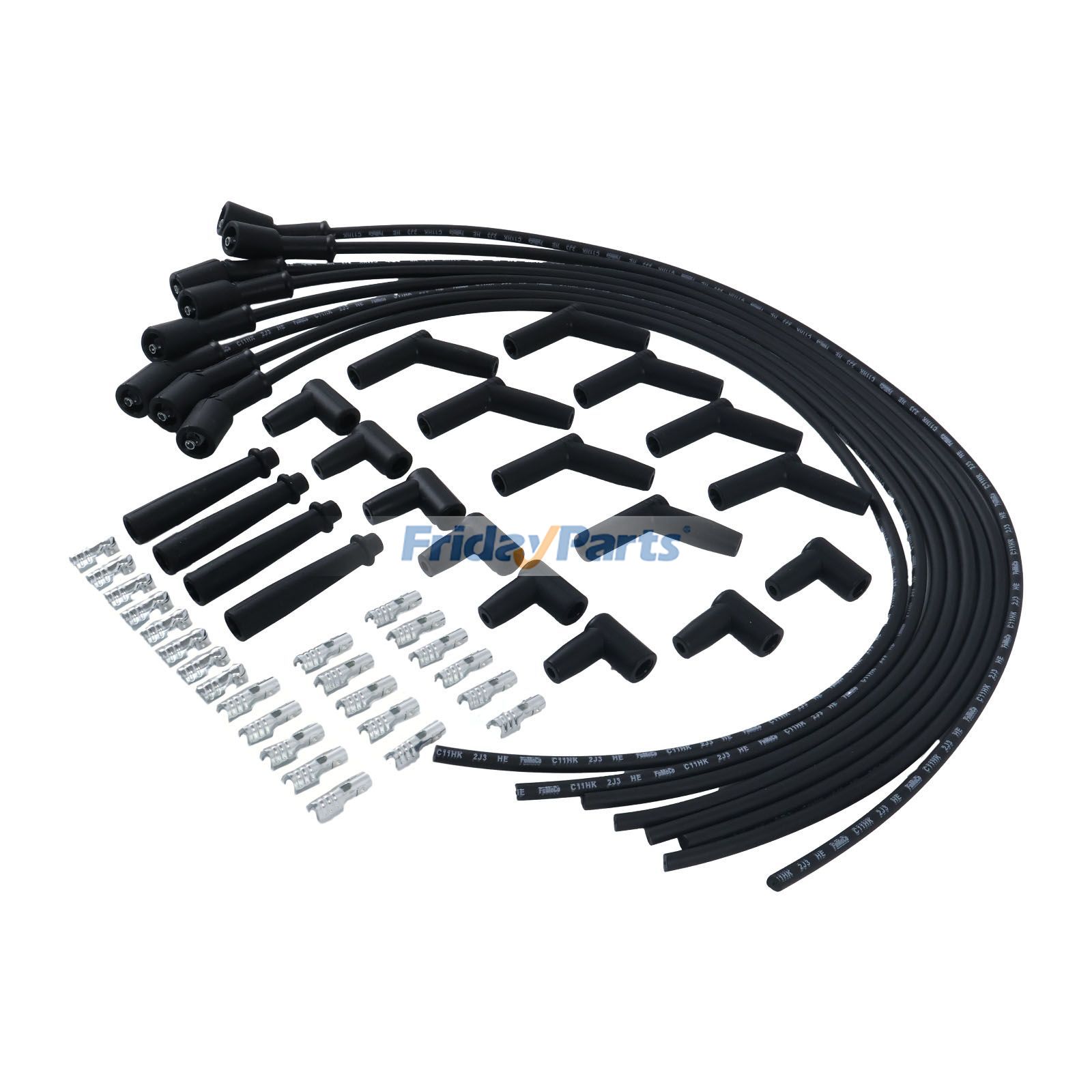 Universal Spark Plug Wire Set Remote Coil Spiral Core Straight 90 135 551083 for GM Engine LS1 LM7 LQ4 LS6 LQ9 LM4 LS2 LS3 LY6 LC9 LH8 LMG L99