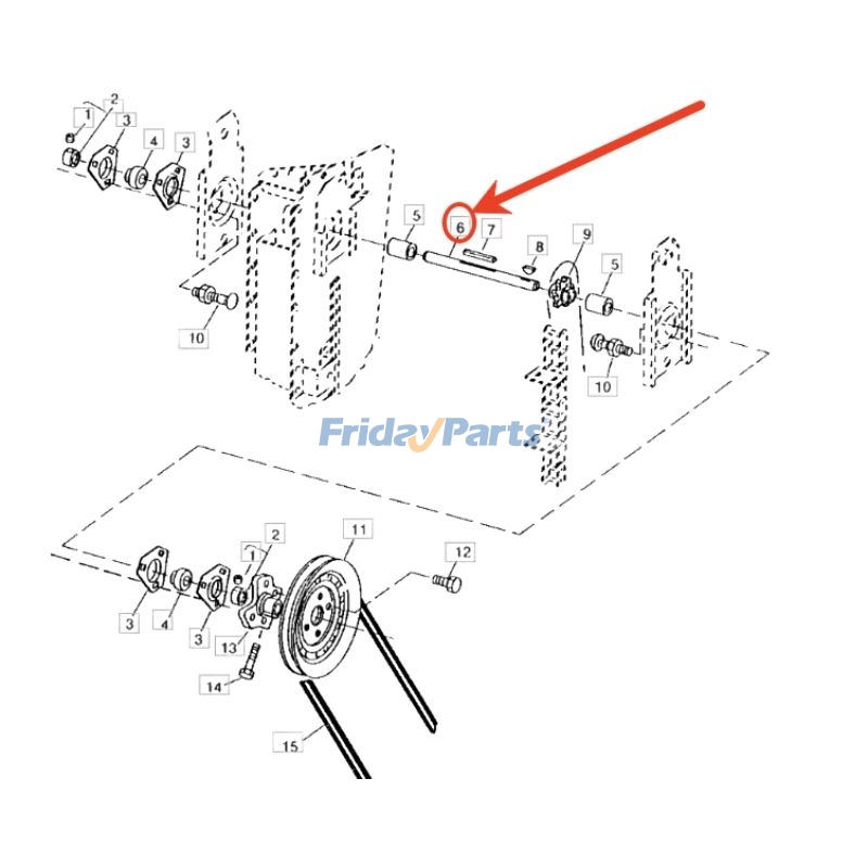 Eje elevador de grano limpio superior H135713 para motores John Deere 6068, 6359 y 6081 de cosechadoras CTSII, CTS 9500SH, 9410, 9400 y 9510 Para JOHN DEERE