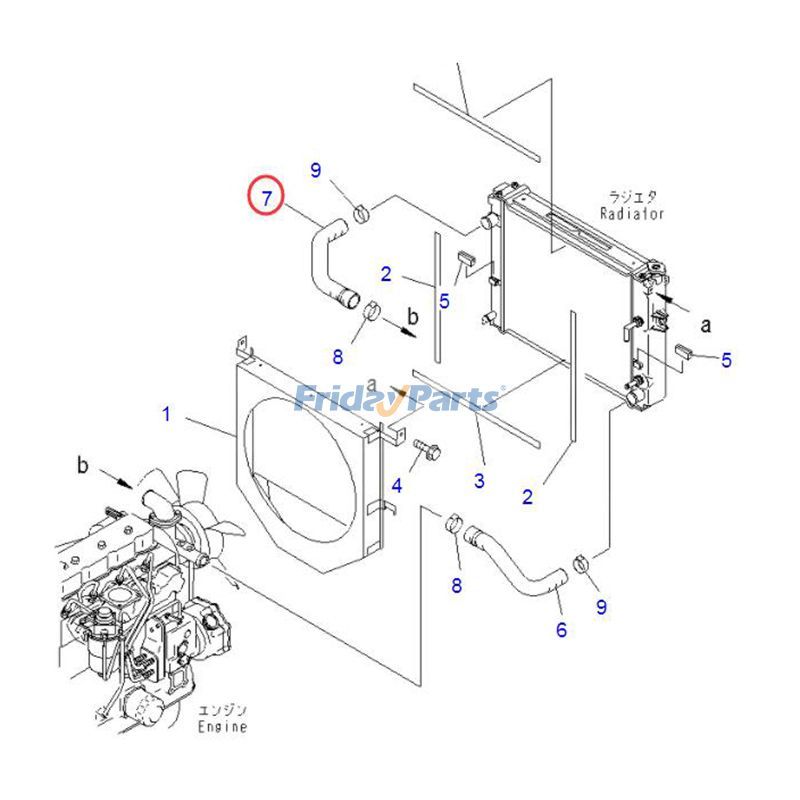 FridayParts Upper Radiator Hose