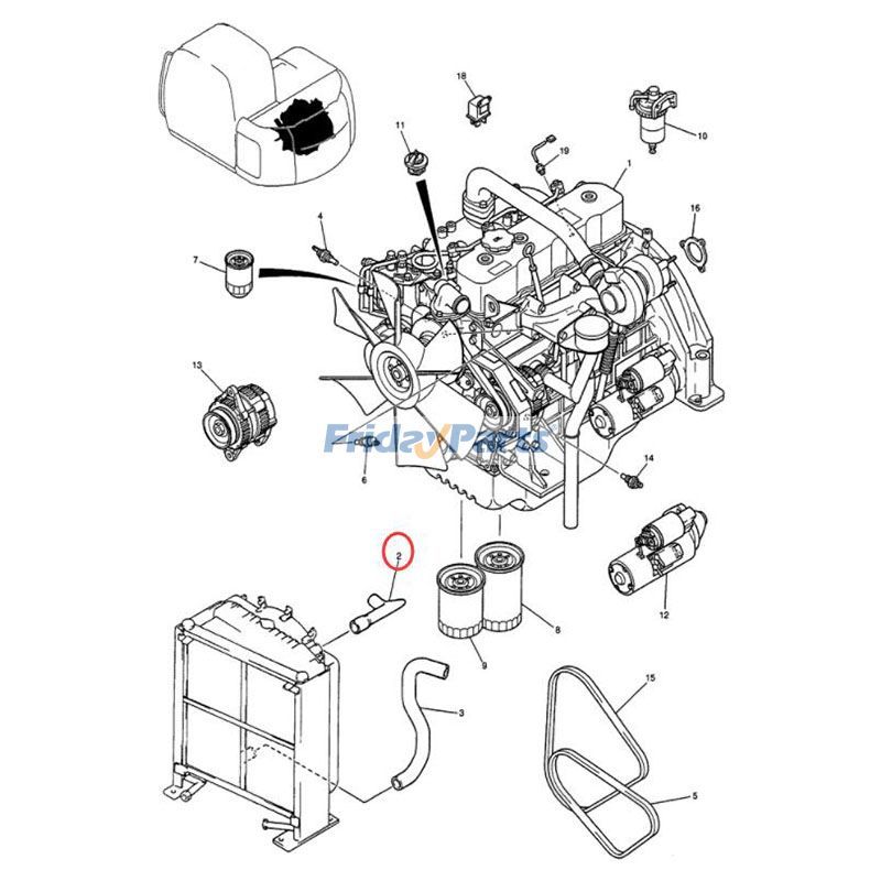 Upper Water Hose for Excavator
