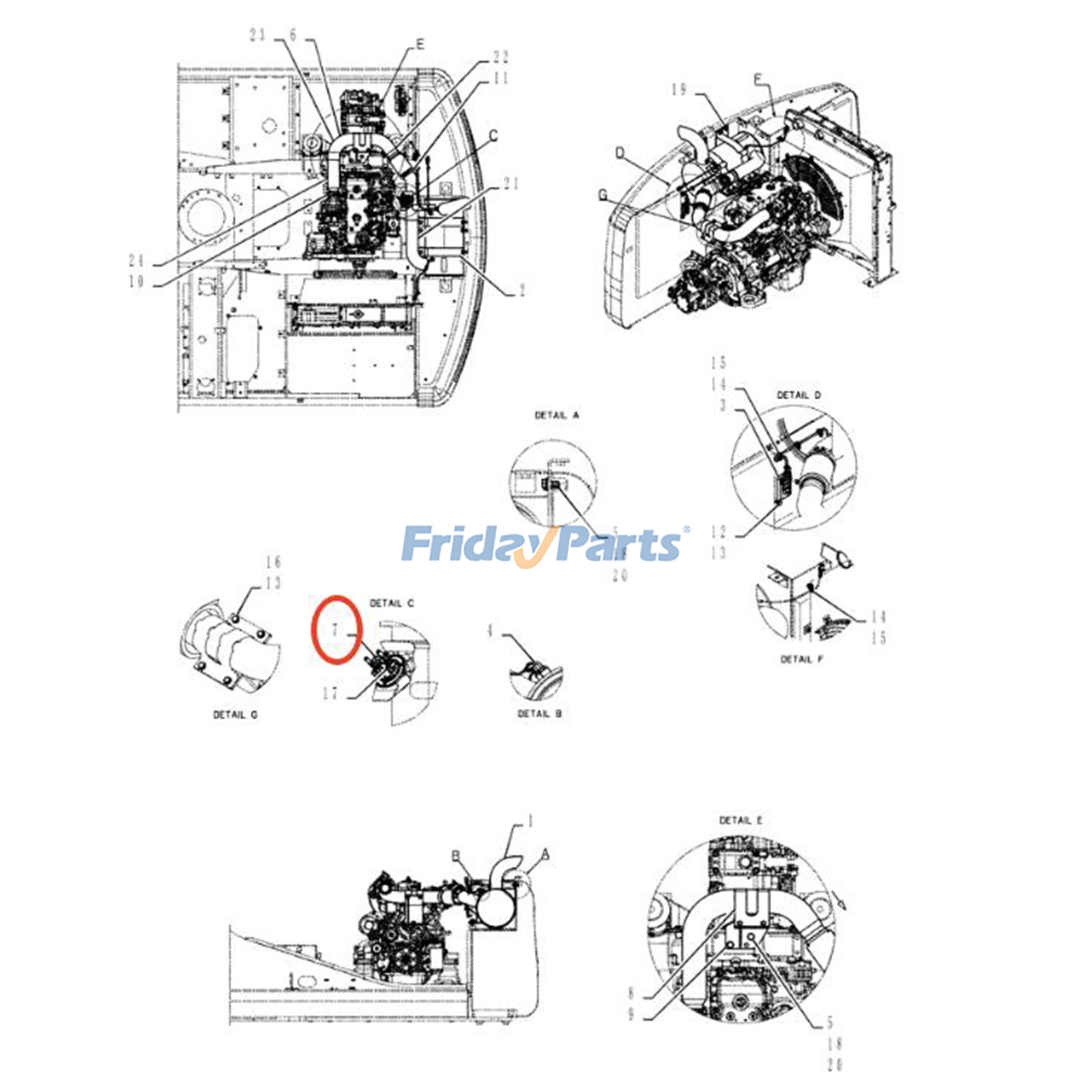 Urea Fluid Injector Dosing Module for Excavator