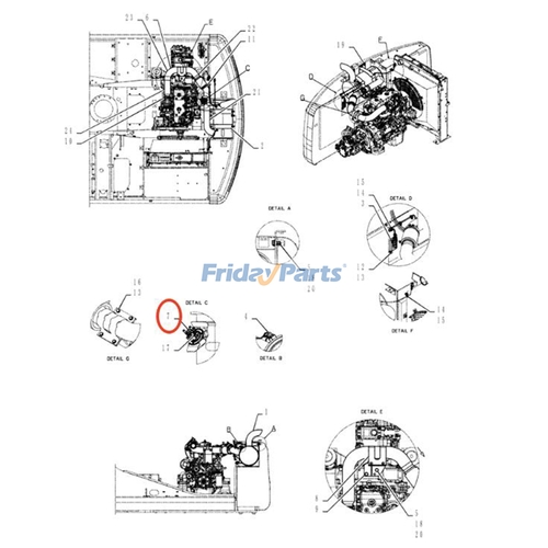 Dosing Module In Engine Urea Fluid Injector Dosing Module 84247021 for Kobelco Excavator SK170 ...
