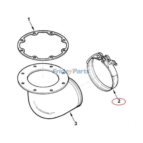 V-Band Clamp 201989 for Cummins Engine ISC K19 K38 K50 QSK19 QSK19G ...