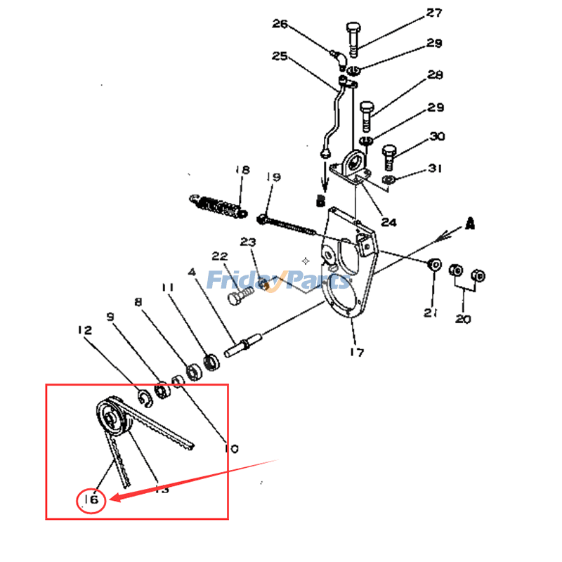 V-Belt 6682-83-6170 for Komatsu NH-220-CI-1L NH-220-CI-1N NH-220