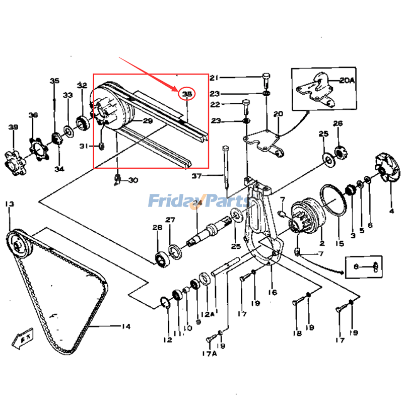 Correa trapezoidal 6686-81-6120 6681-81-6120 para motor Komatsu NH-220-CI-1N NH-220-CI-1L Para KOMATSU