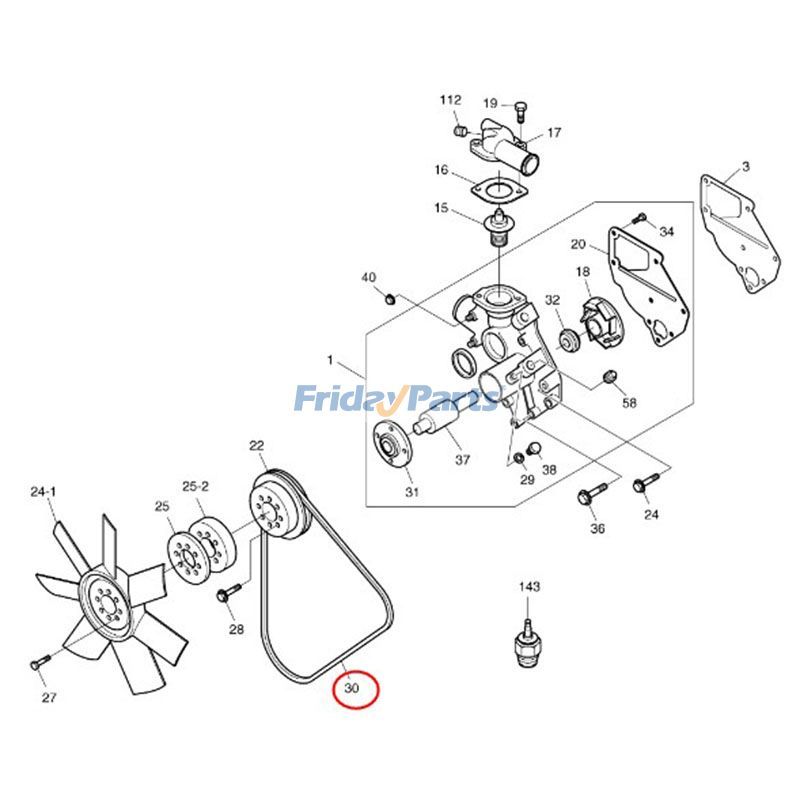 V Belt Daewoo Komatsu 035 in Stock in China,USA,China Stock