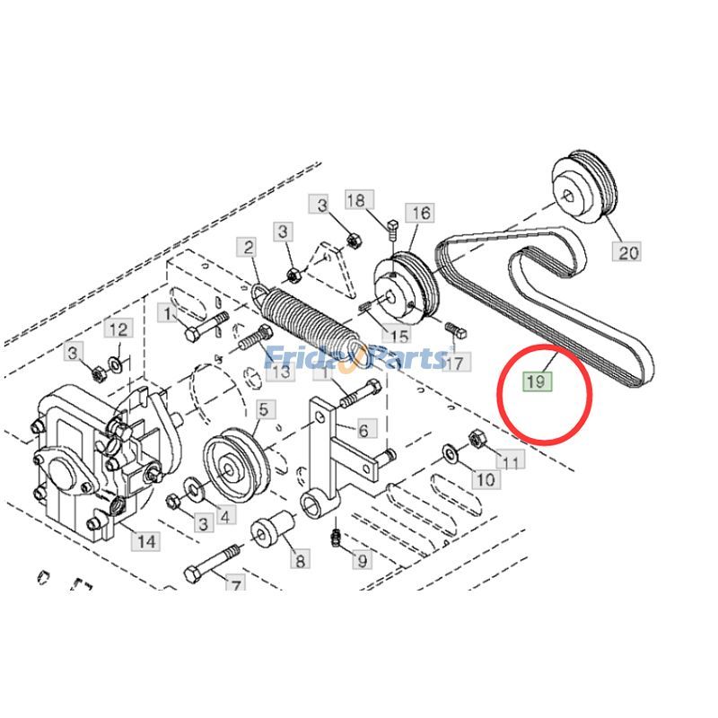 m0226　上部 For 2001-2002 Mercury Cougar Multi Rib Belt Main Drive API