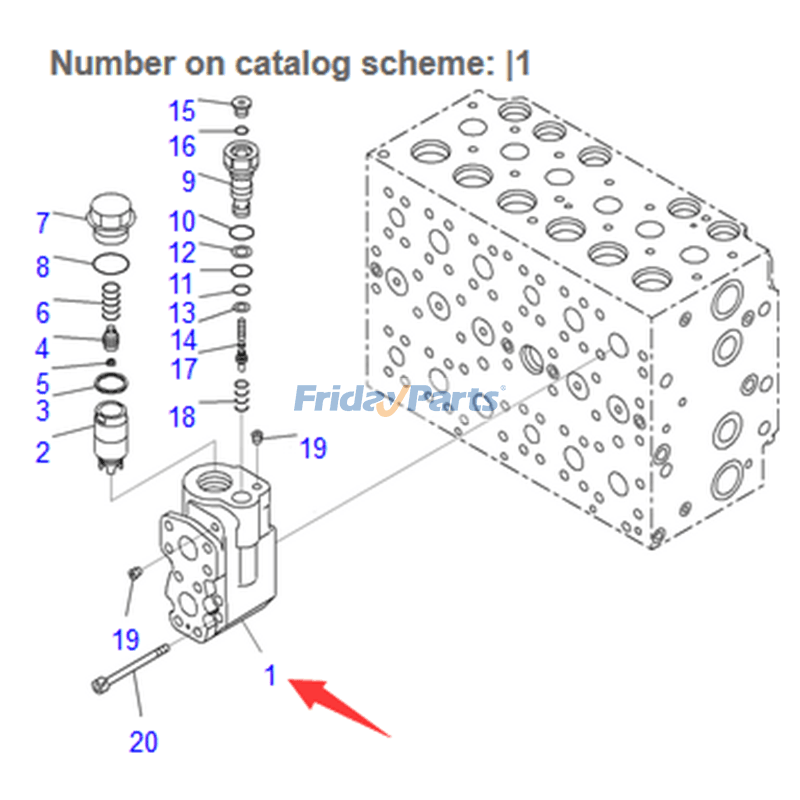 エクスカベーター メインコントロールバルブ掘削機
