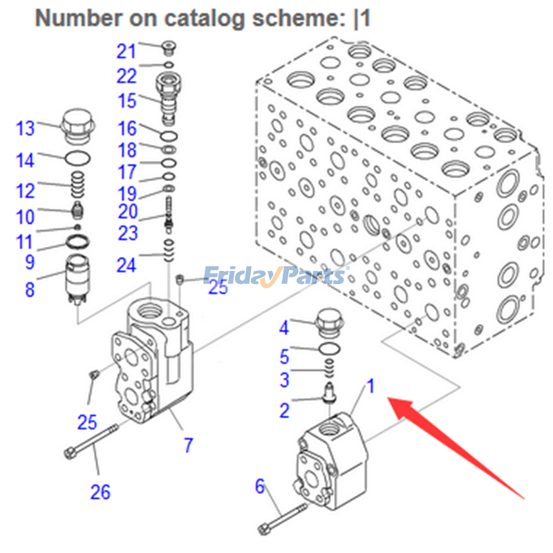 エクスカベーター メインコントロールバルブ