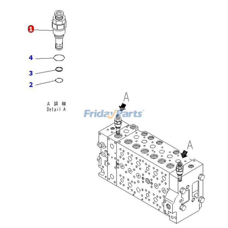 FridayParts Main Relief Valve Assembly PC200-8 PC360-7 PC400-7 PC450-7
