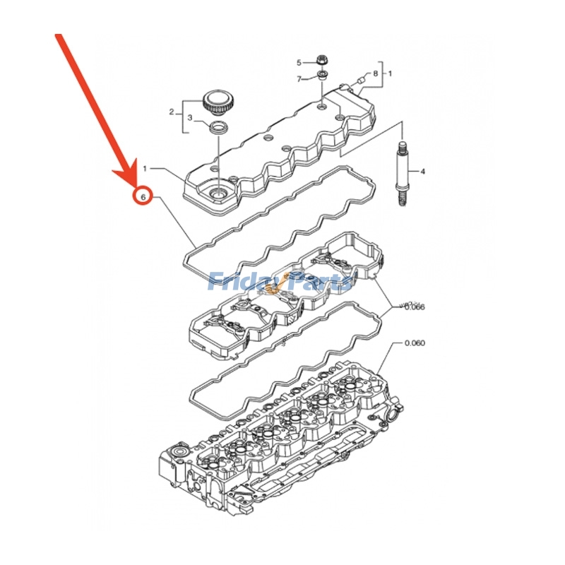 Valve Cover Gasket for Loader,Tractor