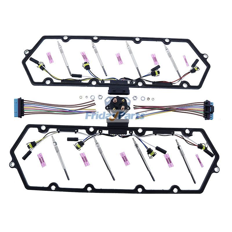 Valve Cover Gaskets + Inner Injector Glow Plug Harness with Relay + 8