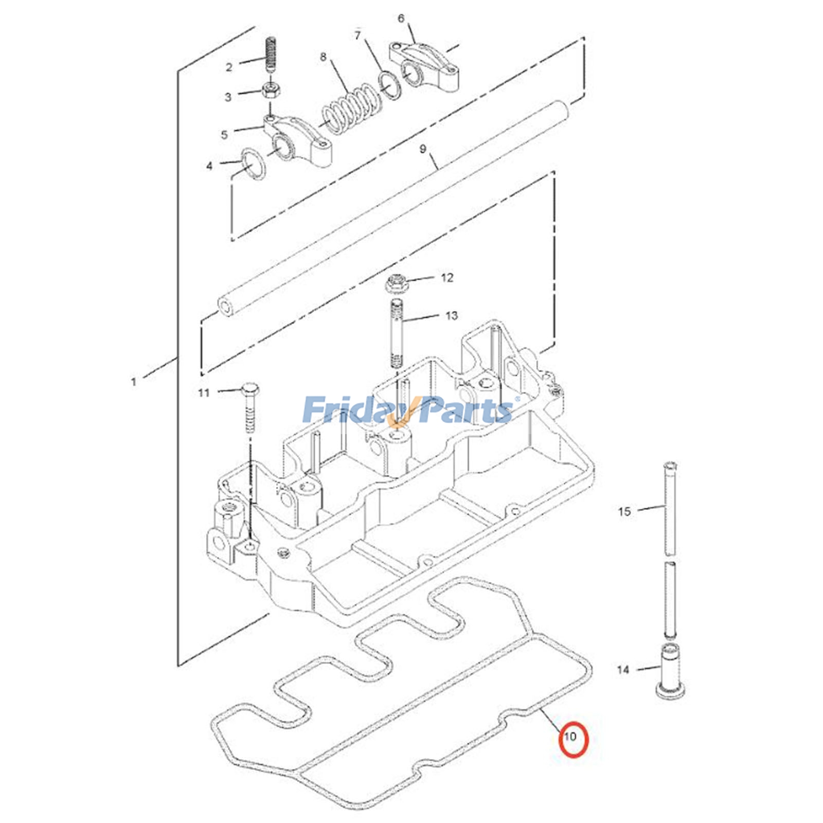 Valve Cover Gasket 235-7012 for Caterpillar CAT Engine C1.5 3013C Compactor CB-224E CB-225E CB-334E Para CAT