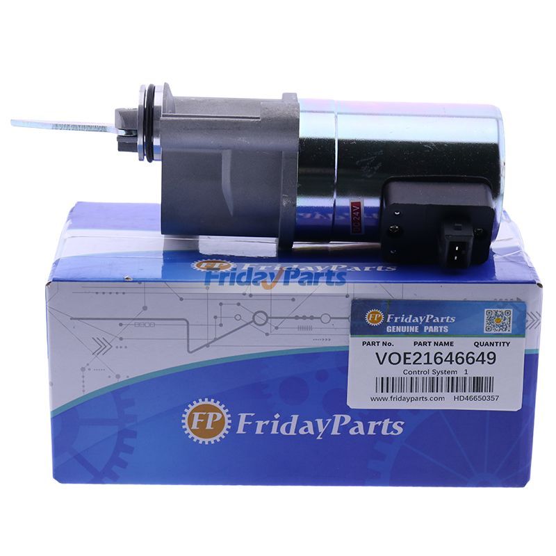 24V Fuel Shut Down Solenoid Valve VOE21203671 VOE21646649 for Volvo Engine TAD520 TAD720 TAD721 TAD722 Loader L40B L45B L45F L50F BL60 BL61 BL70 BL71