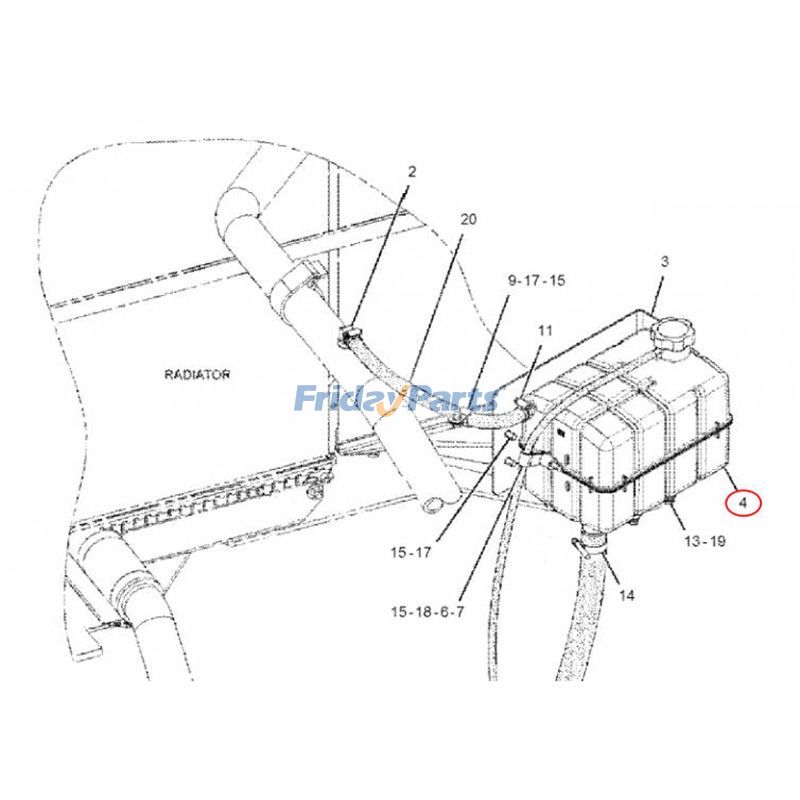 Water Expansion Tank for Compactor,Loader,Motor Grader,Tractor