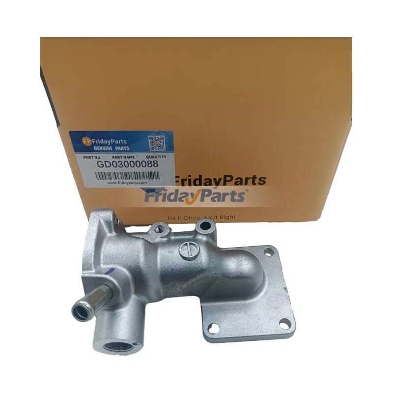 Brida de agua 16261-72705 para motor Kubota D1105 Tractor B1700D B2100D B2400D F2400 FZ2100 FZ2400 Excavadora KX41-2 KX61-2 KX71 KX91-2