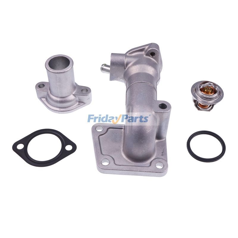 FridayParts Wasserflansch & Abdeckung & Thermostat mit Dichtung