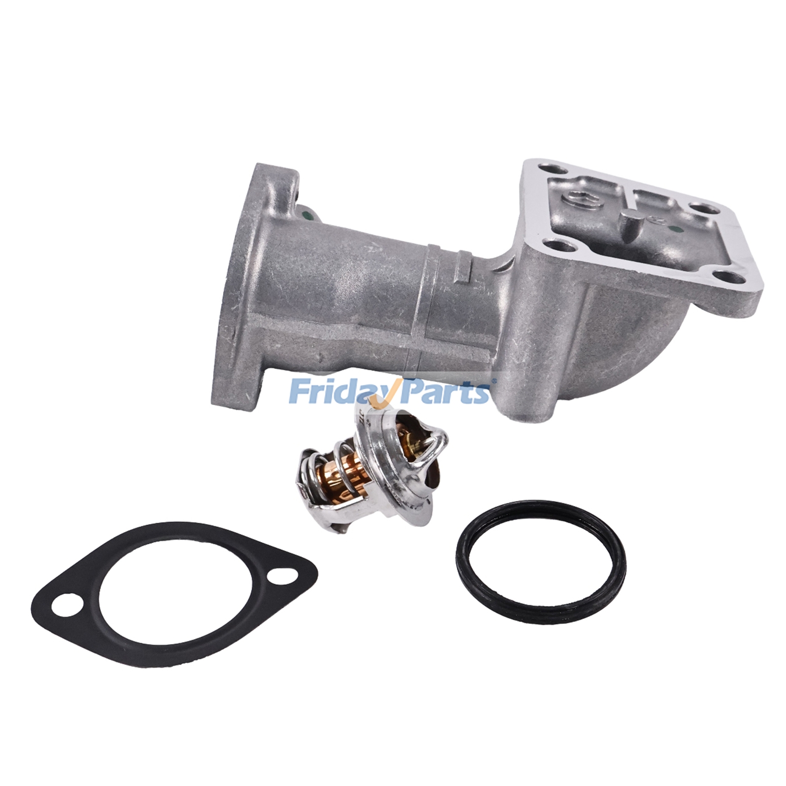 Water Flange & Thermostat With Gasket 17331-72703 19434-73014 for Kubota Engine V1702 Tractor L3000DT L3000F for less