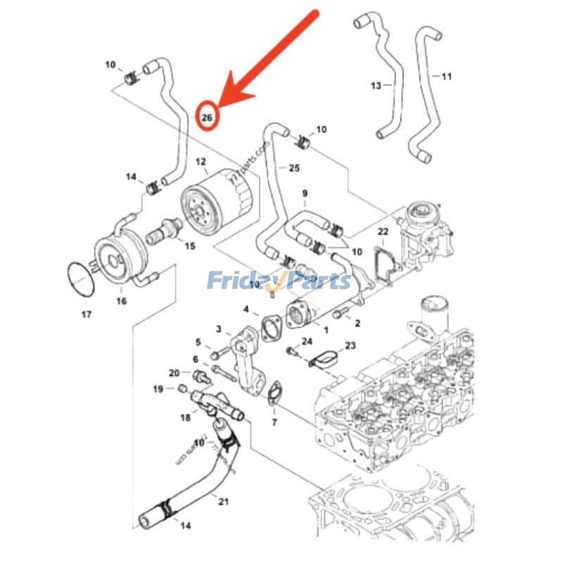 Water Hose for Loader