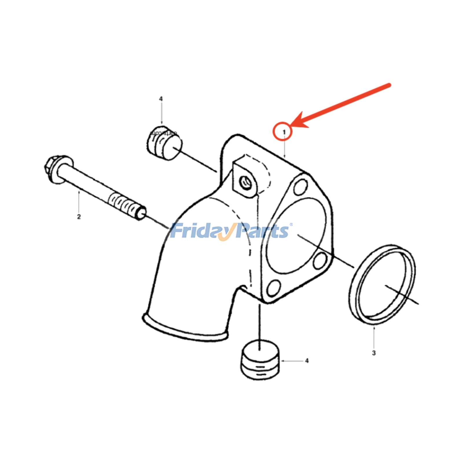 Conexión de entrada de agua 3934878 para excavadora Volvo EC140 KEC150 KEW130 para Excavadora,Motoniveladora Para VOLVO FridayParts