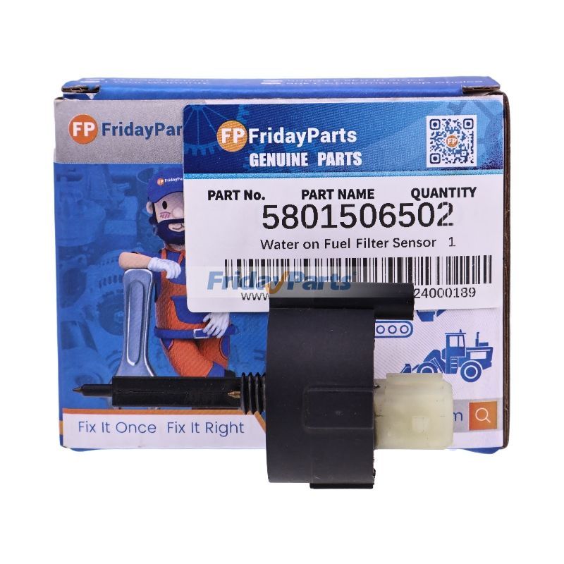 Water on Fuel Filter Sensor 5801506502 87438159 for CASE IH F5DFL413AA001 F5DFL413AE009 Engine FARMALL100C 1150K 1850K 721D 845B