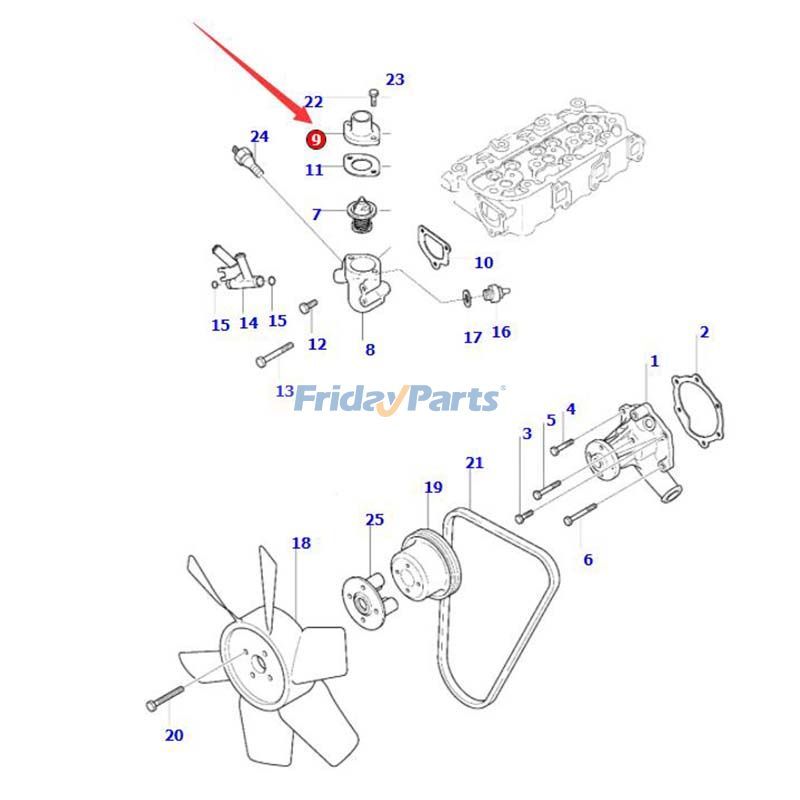 FridayParts Water Outlet Fitting