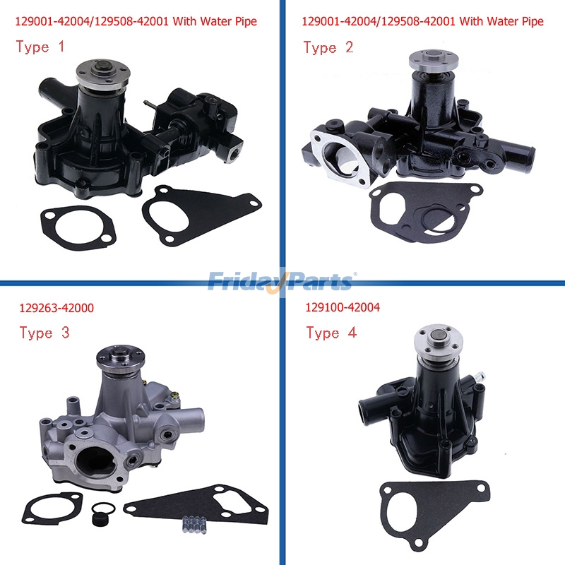 Water Pump 129001-42004 129100-42004 Komatsu-1-2-3 3D84N-2-3 for Loader