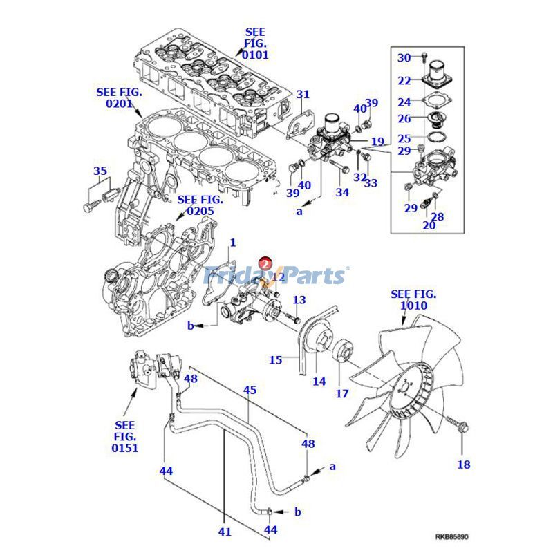 Water Pump for Yanmar Komatsu for Loader