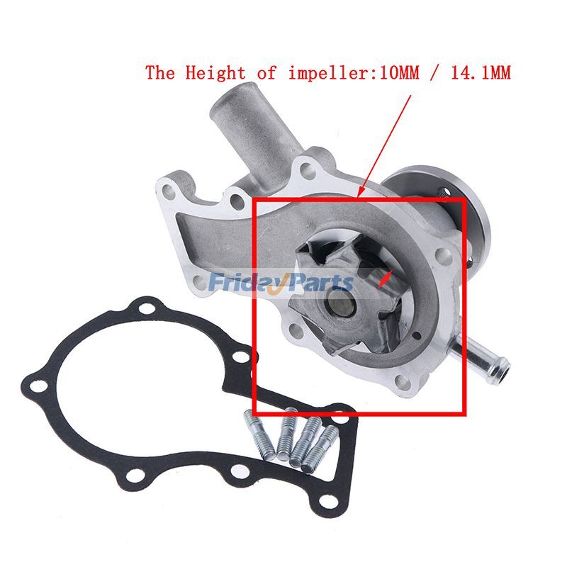 FridayParts Wasserpumpe 19883-73030 & Thermostat & Abdeckung & Flansch 16875-72704 mit Dichtung