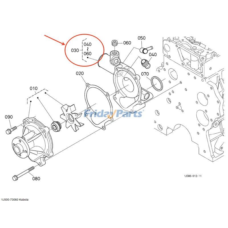 Water Pump Support Assembly for Engine,Loader,Tractor