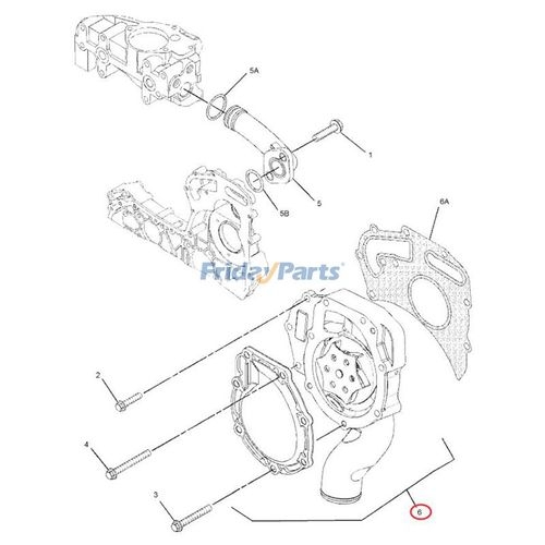 Water Pump 355-2252 for Caterpillar CAT Engine C3.3 C4.4 Backhoe Loader ...