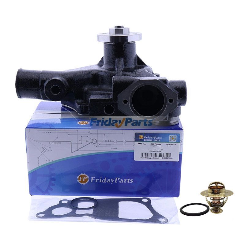 Water Pump 6204-61-1601 With Thermostat 600-421-6120 for Komatsu Wheel Loader WA100M-5 WA65-5 WA70-5 WA80-5 WA90-5 Generator EGS45-5 4D94LE-2 EGS65-5 S4D95LE-2