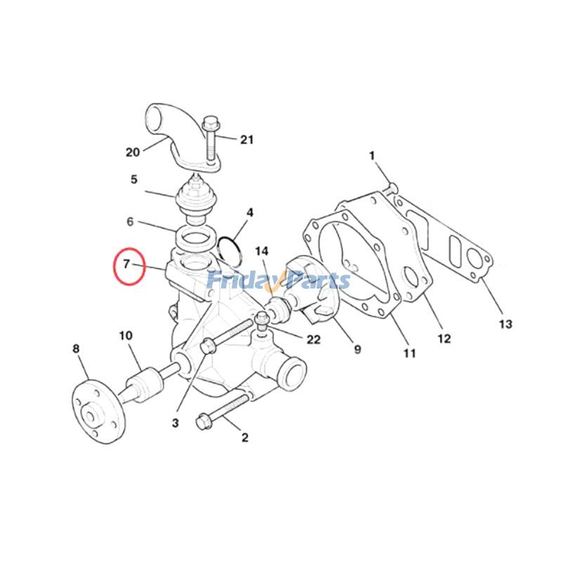 Wasserpumpe für Cummins JCB VibromaxFür JCB
