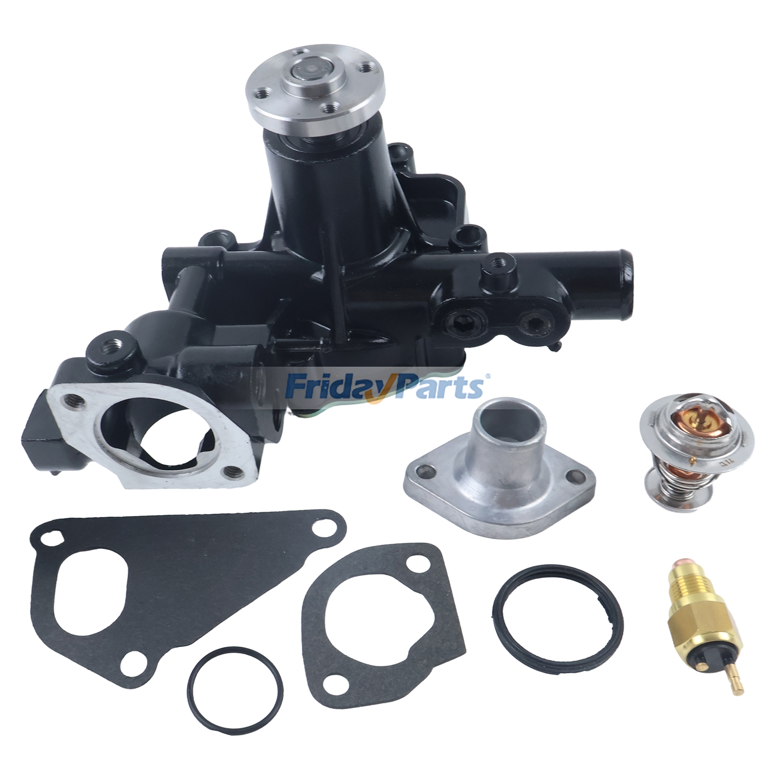 ジョンディアエンジン3016 3013掘削機27D 35D 50D用ウォーターポンプAM882090＆サーモスタットM811034＆カバーCH15535＆スイッチCH15516