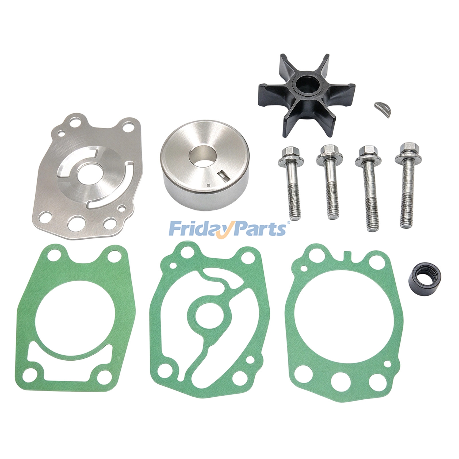 Water Pump Impeller Kit 6F5-W0078-00 for Yamaha 40 HP 2 Stroke Outboard Motor C40 CV40