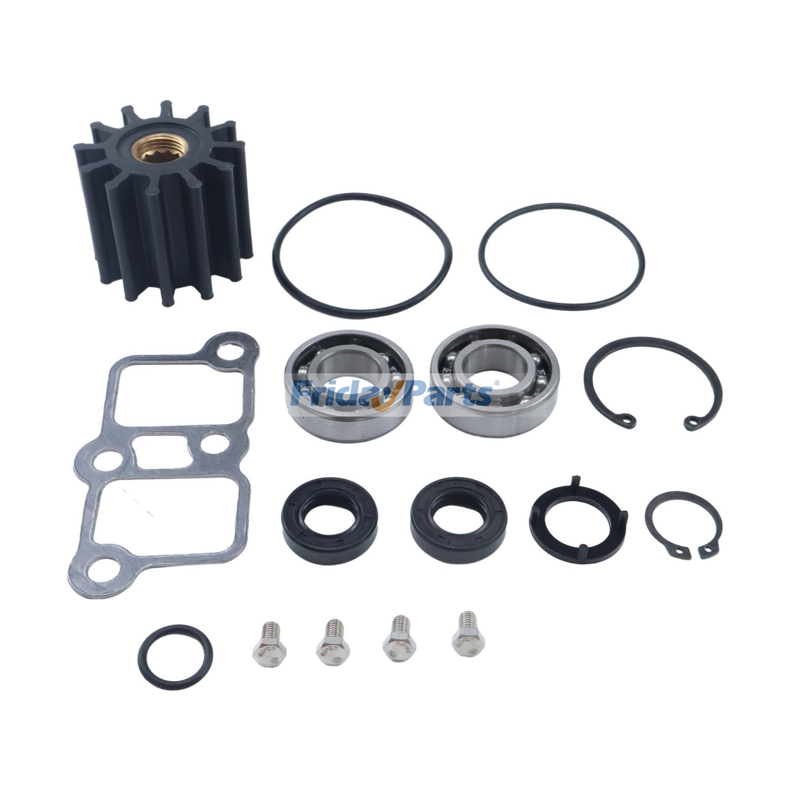 Water Pump Impeller Repair Kit 119773-42640 for Yanmar Engine 6LP-DT 6LP-DTZY 6LP-ST 6LP-STZY 6LP-STZYJ 6LP-WDT 6LP-WDTZY 6LP-WST 6LP-WSTZY