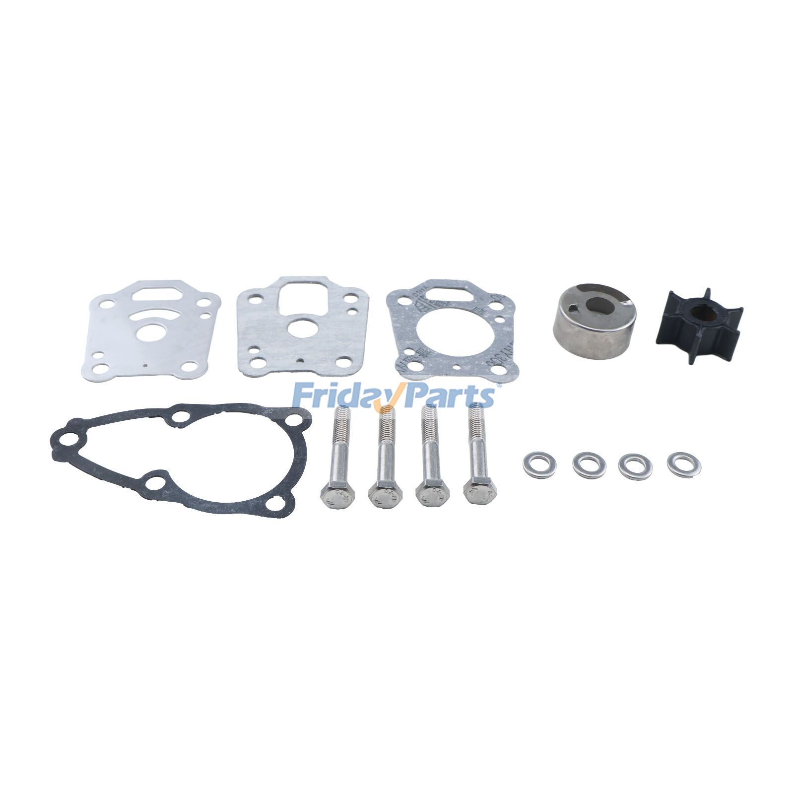 Kit de reparación de impulsor de bomba de agua 369-87322-1 para motores fueraborda Nissan Tohatsu Mercury de 4, 5 y 6 HP de FridayParts